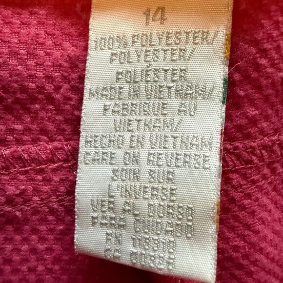 Izod Pink Bermuda Golf Shorts Size 14 Comfort Stretch Roll Tab UV Wicking - Picture 5 of 5